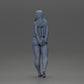 Diorama modélisme photo de produit 11 : Figurine miniature féminine pour diorama, bikini et t-shirt à manches longues, mains derrière (Ref Nr. A53)
