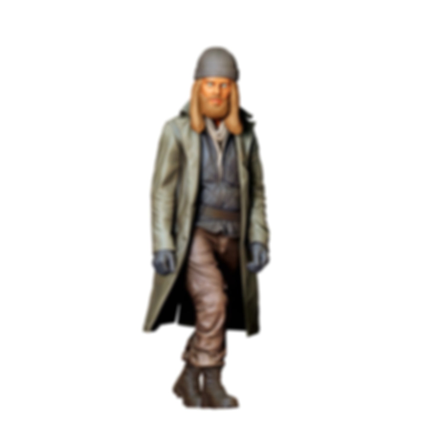 3DP Miniatures 0: Stehende Figur: Mann mit langem Mantel, Mütze, Handschuhen & Stiefeln (Ref. Nr. 494)