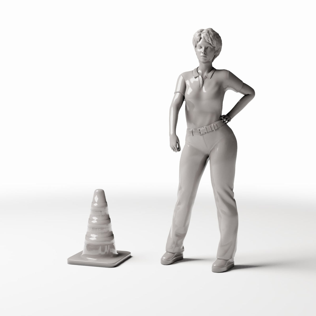 Photo produit de modélisme de diorama 1 : diorama de rue : cônes de signalisation pour barrières (Réf. 411D)