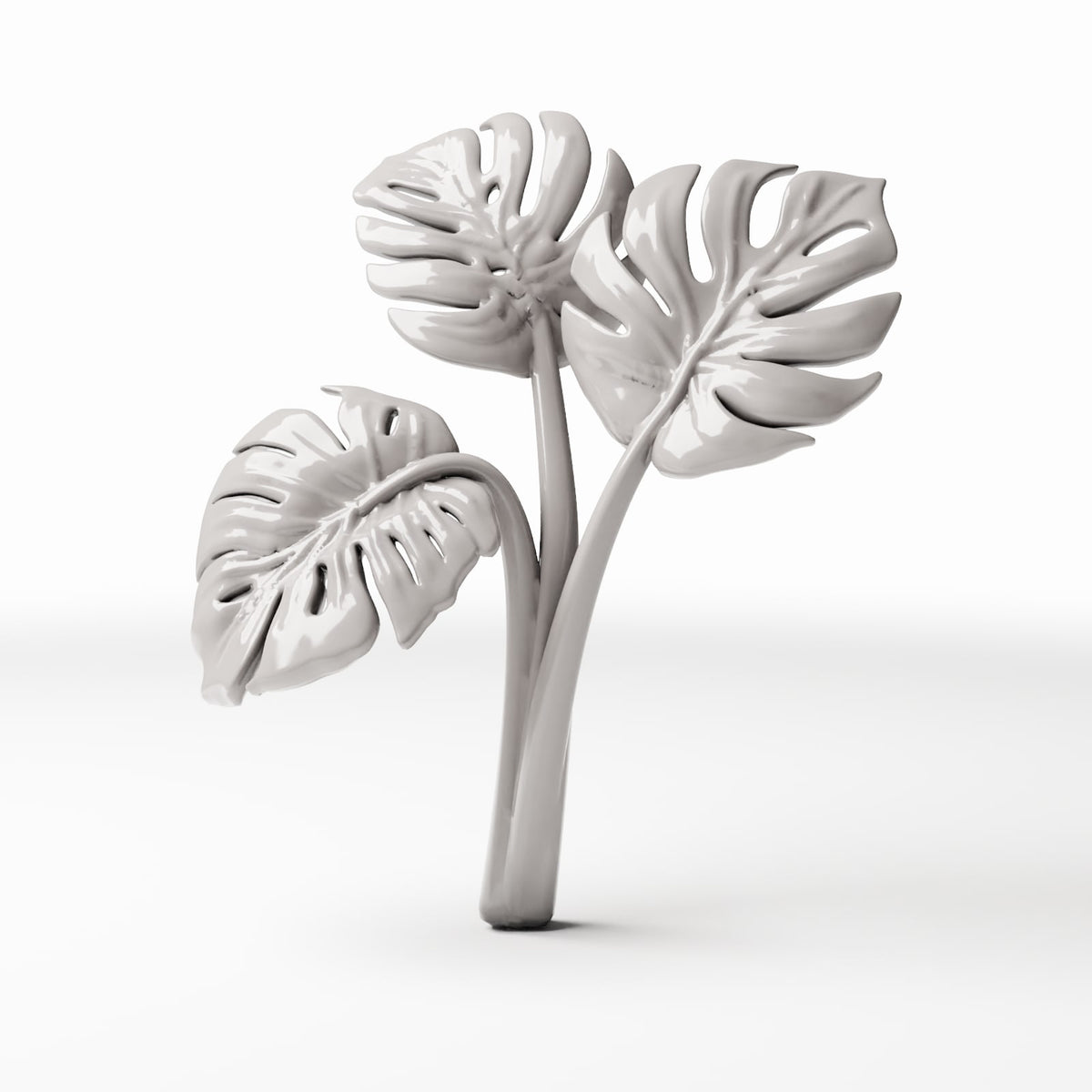 Photo produit de modélisme de diorama 0 : plantes de diorama, monstera à trois feuilles (réf. 481D)