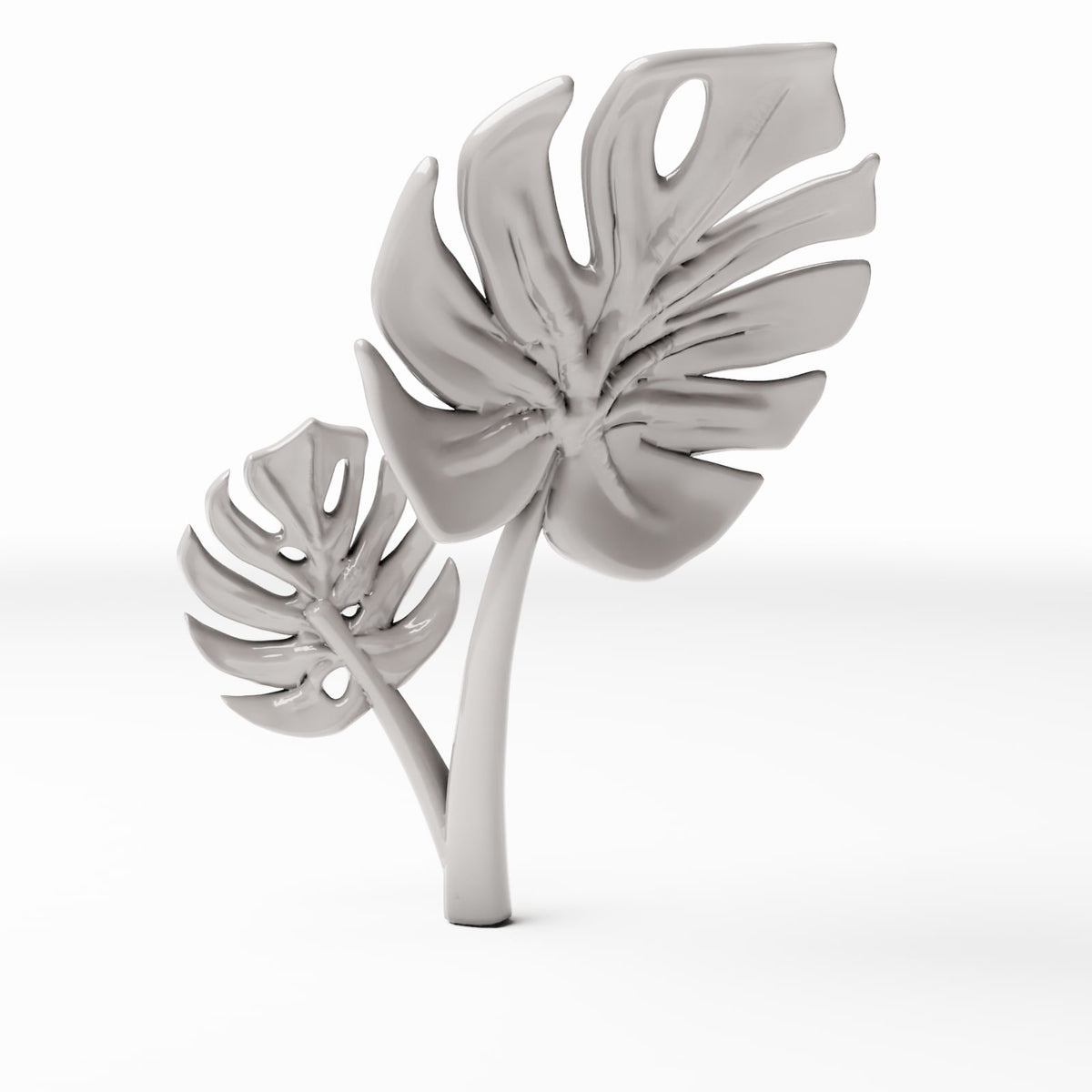 Diorama Modellbau Produktfoto 3: Diorama Pflanzen: Monstera mit zwei Blättern (Ref. 483D)