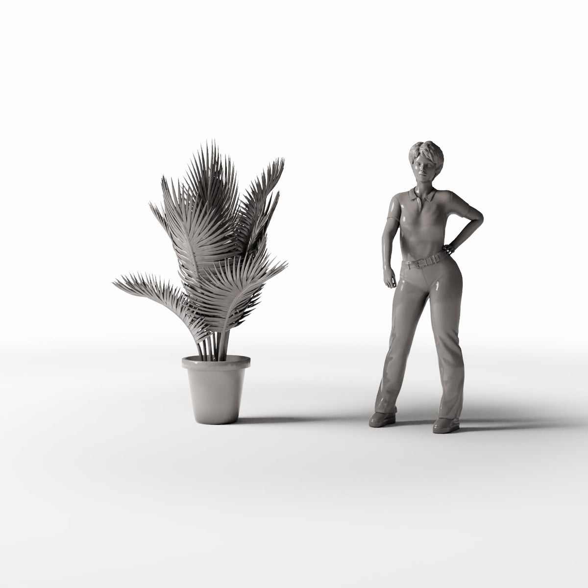 Photo produit de modélisme de diorama 1 : plantes de diorama : palmier sagoutier en pot (Réf. 502D)