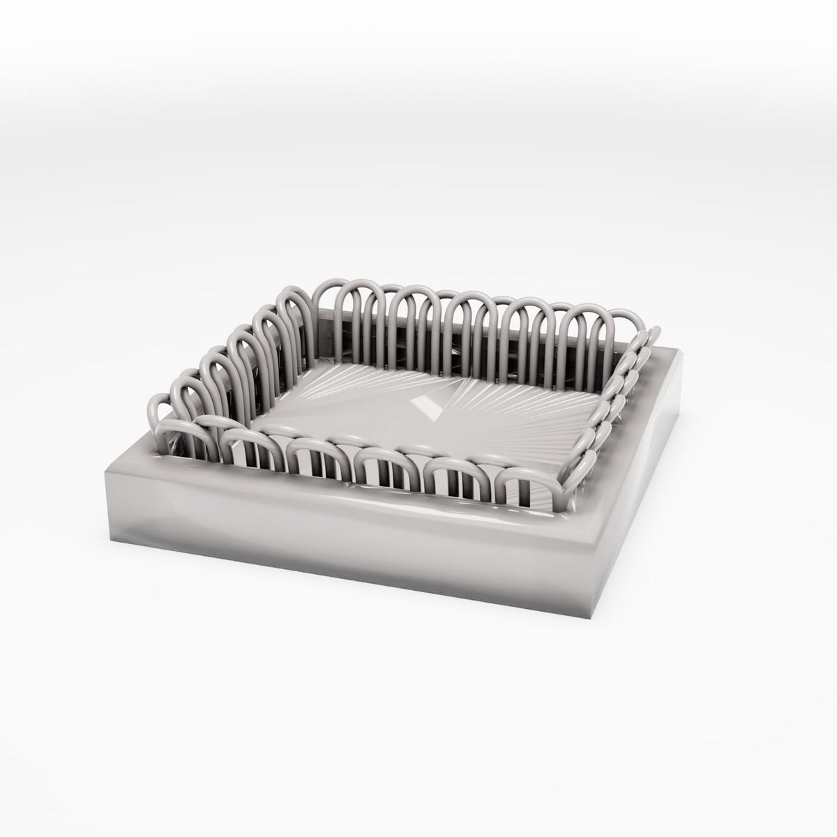 Photo produit de modélisme de diorama 0 : diorama urbain : fosse carrée pour arbre d’alignement avec grille de protection (Réf. 509D)