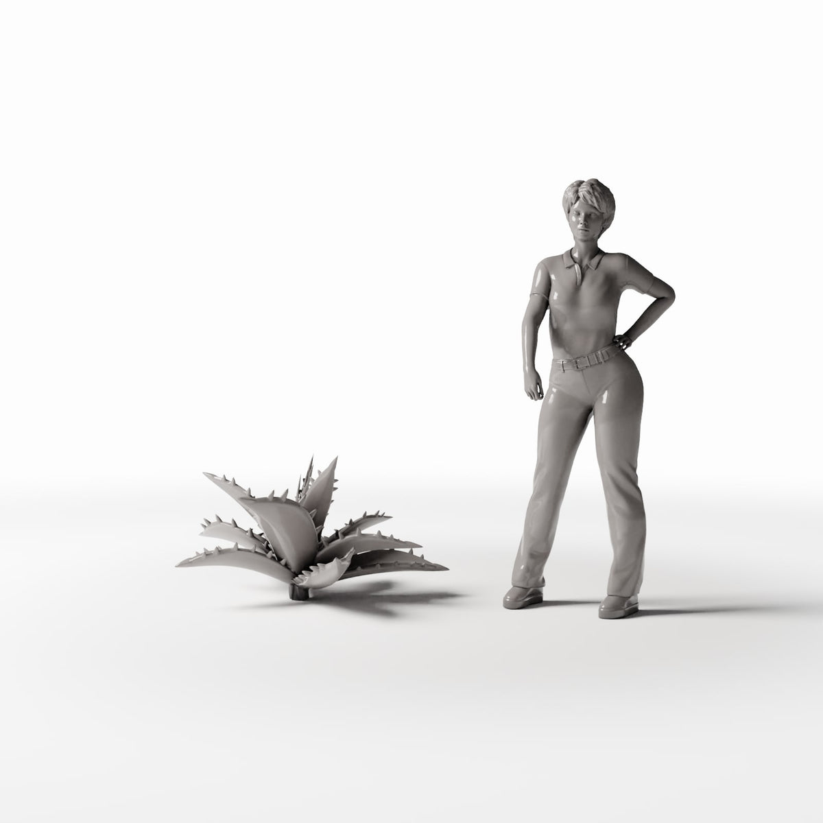 Photo produit de modélisme de diorama 1 : plantes de diorama : plante d’agave aux feuilles épineuses (Réf. 513D)