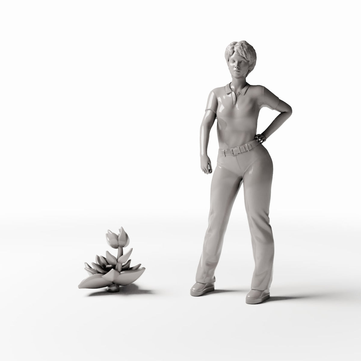 Photo produit de modélisme pour diorama 1 : plantes de diorama : succulente avec rejet latéral (réf. 547D)