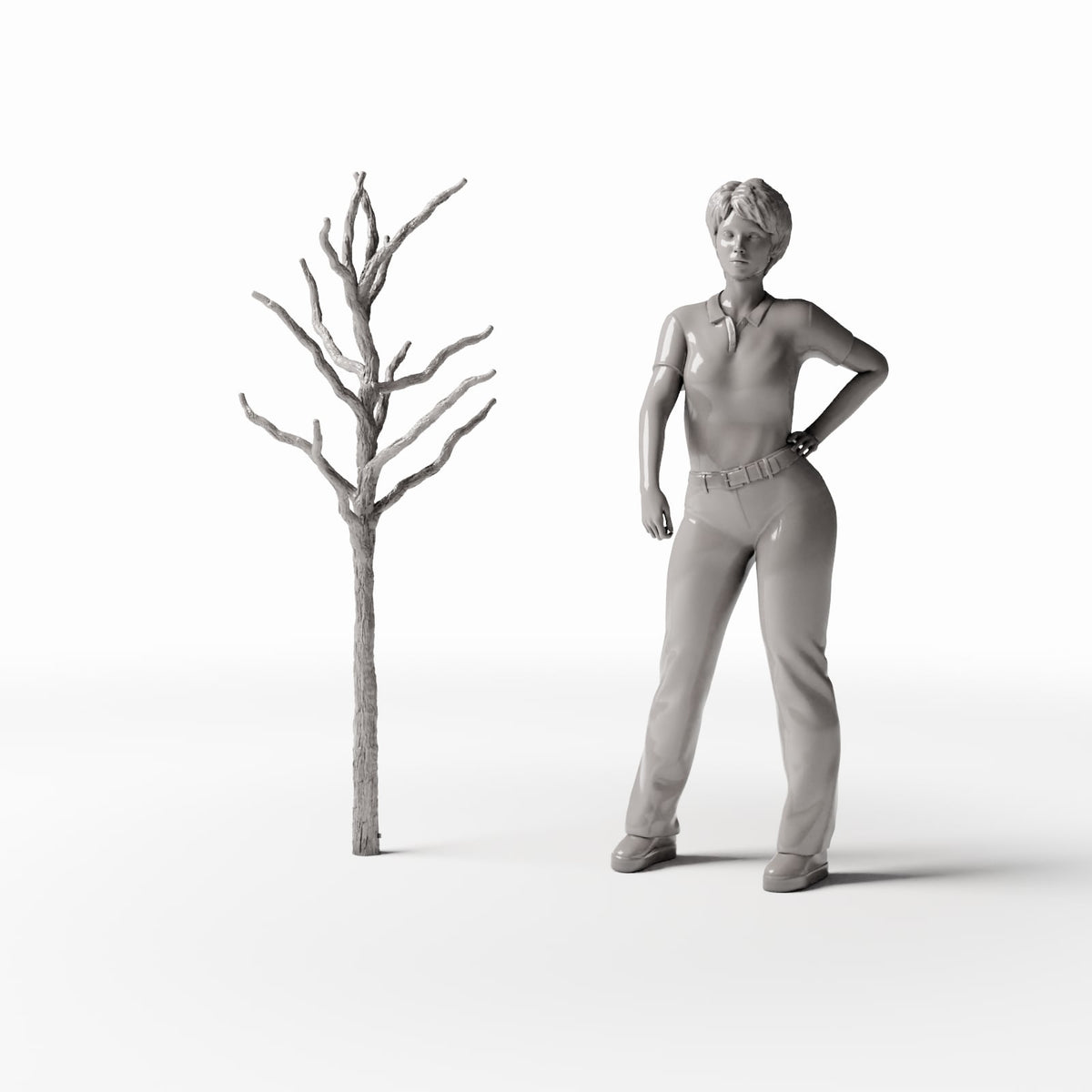 Photo produit de modélisme pour diorama 1 : végétation de diorama : tronc d’arbre dénudé avec branches (Réf. 579D)