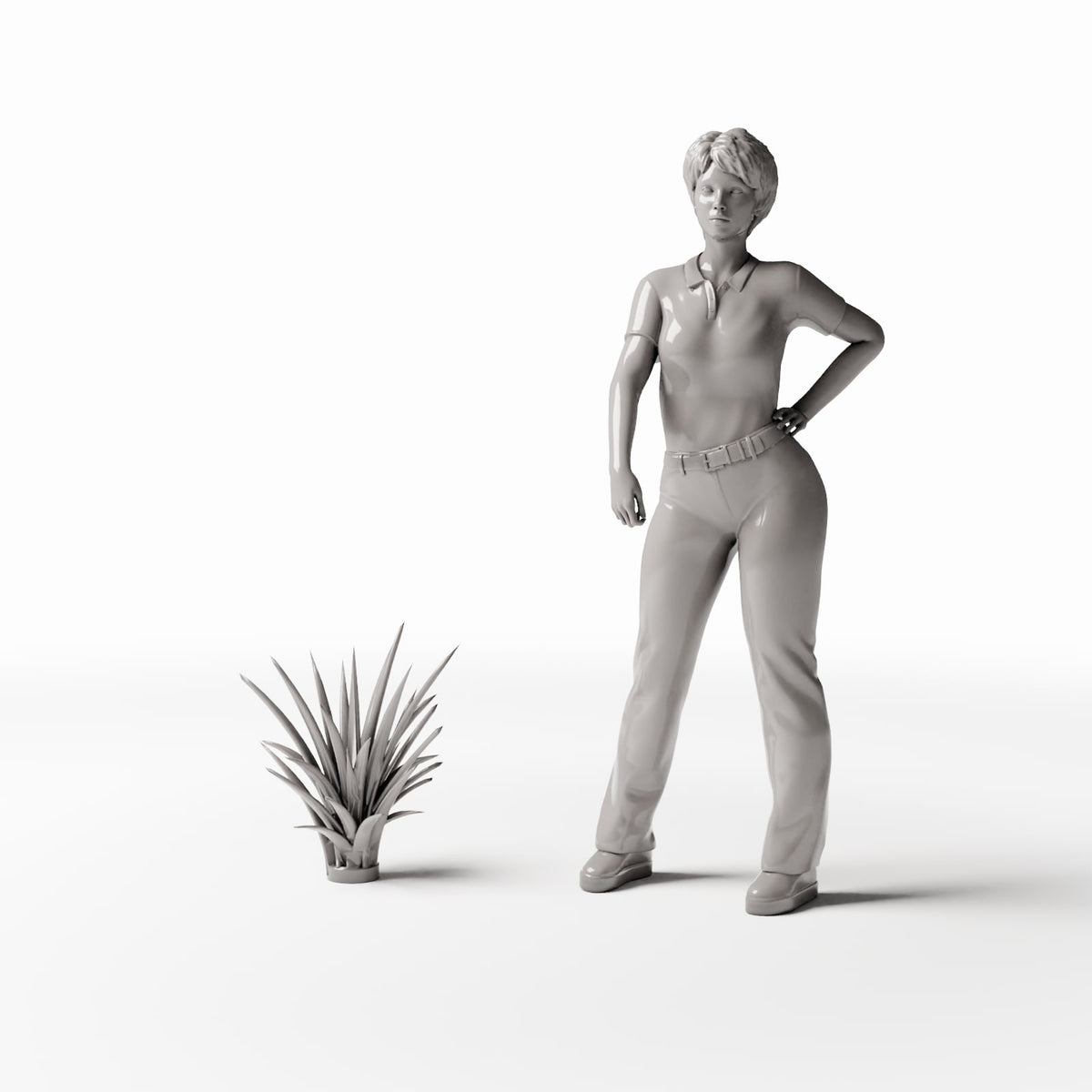 Photo de produit de modélisme de diorama 1 : Plantes de diorama : touffes d’herbe dans un pot de fleurs (réf. 583D)