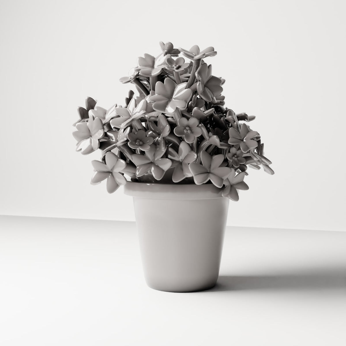 Diorama Modellbau Produktfoto 2: Diorama Pflanze: Oxalis-Klee im Blumentopf (Ref. 58D)