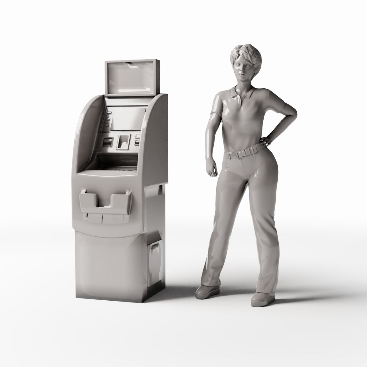 Photo produit pour diorama et modélisme 1 : Diorama urbain : distributeur automatique de billets autoportant (Ref. 596D)