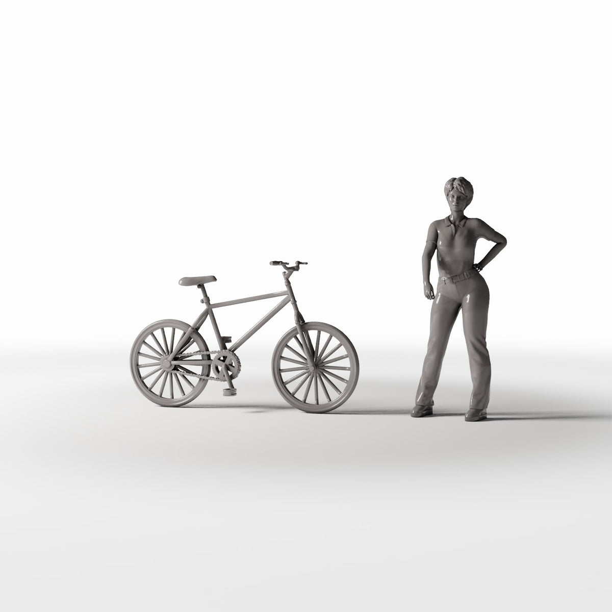 Diorama Modellbau Produktfoto 1: Diorama Stadt: Klassisches Stadtfahrrad (Ref. 597D)