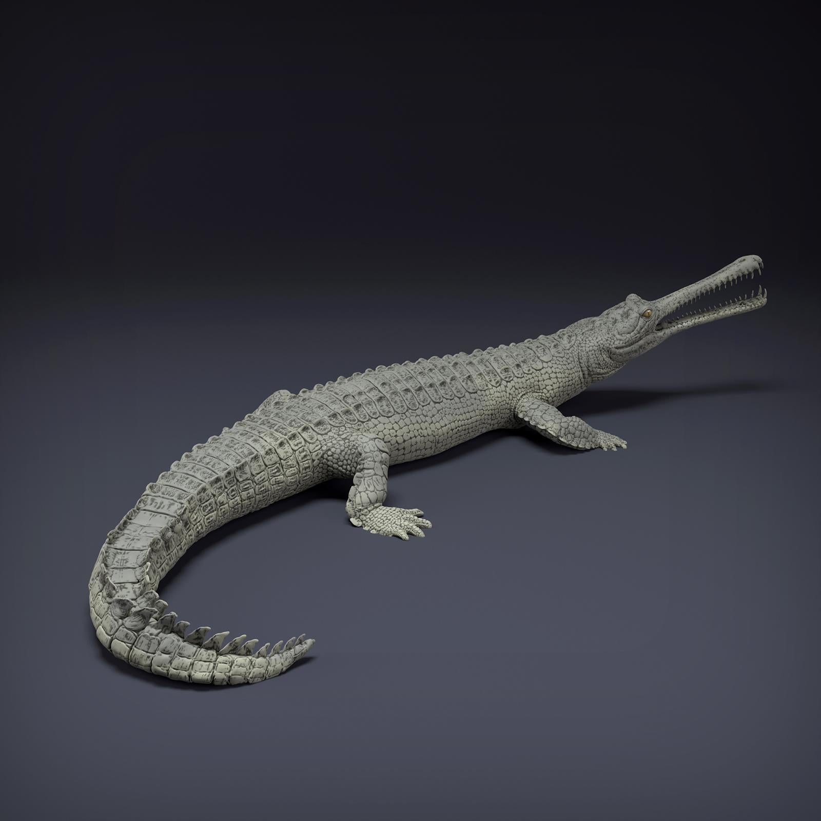Photo de produit Figurine animale diorama, modélisme : 0 : Figurine animale de jungle : Gharial du Gange – Gharial (Réf 01_01_80)