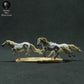 Photo de produit Figurine Animale Diorama, Modélisme : 0 : Figurine d'Animal Sauvage : chevaux de Camargue courant (Réf 01_01_73)