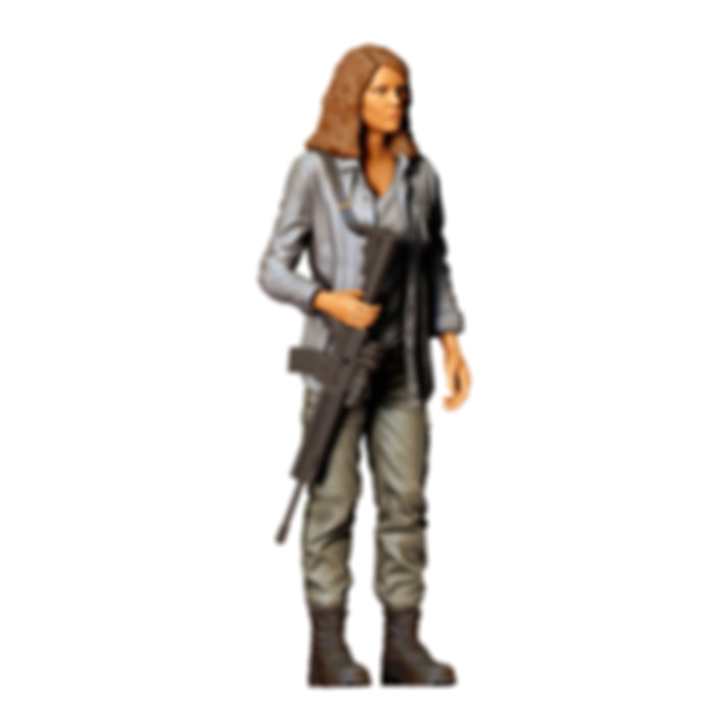 3DP Miniatures 0: Stehende Figur: Frau mit Gewehr vor dem Körper (Ref. Nr. 496)