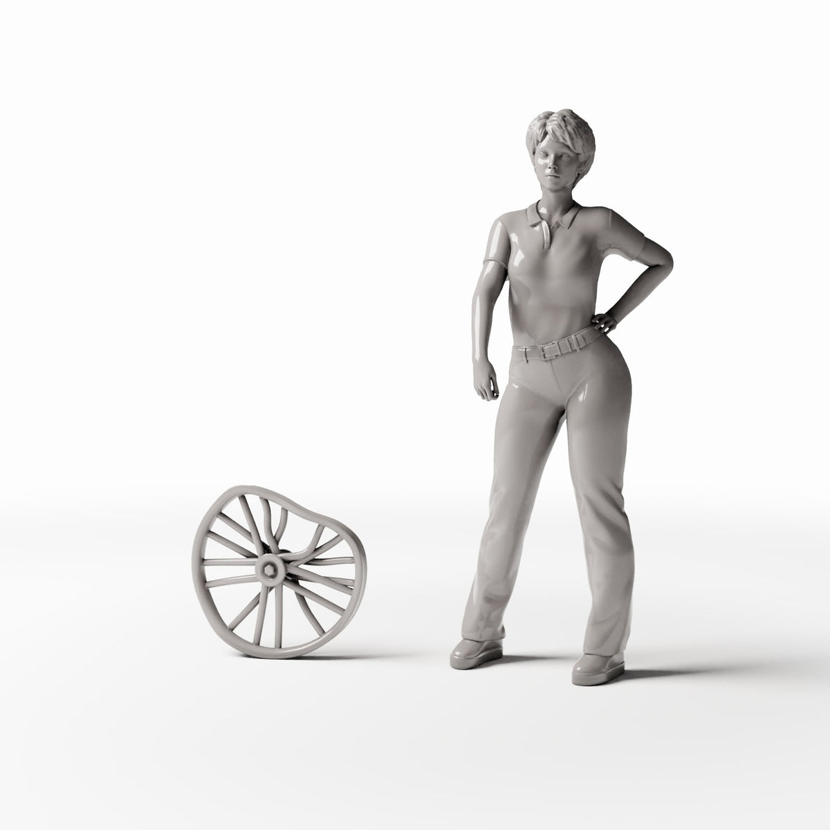 Photo produit pour diorama et modélisme 1 : Atelier de diorama : roue de vélo endommagée (Ref. 603D)