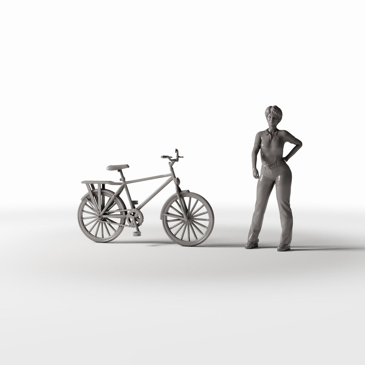 Photo produit pour diorama et modélisme 1 : Diorama de rue : vélo avec siège arrière (Ref. 604D)