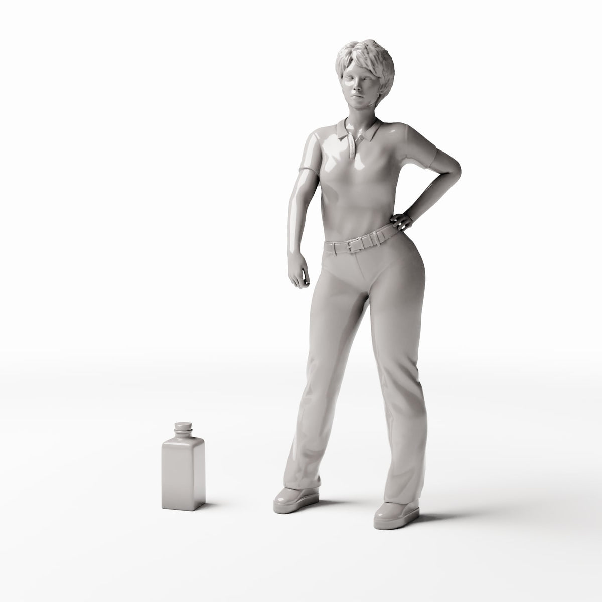 Photo produit pour diorama et modélisme 1 : Accessoires de diorama : bouteille en verre avec bouchon (Ref. 620D)