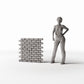 Photo produit pour diorama et modélisme 1 : Bâtiment de diorama : mur de briques endommagé (Ref. 631D)