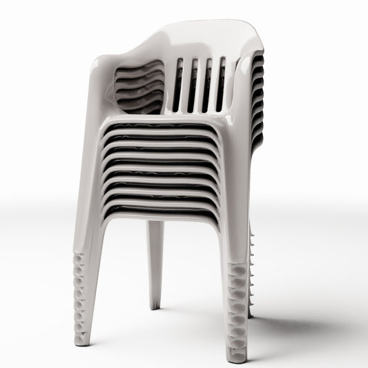 Photo produit pour diorama et modélisme 0 : Mobilier de diorama : chaises en plastique empilables (Ref. 654D)