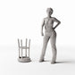 Photo produit pour diorama et modélisme 1 : Mobilier de diorama : tabouret de bar rond pour pub et comptoir (Ref. 655D)