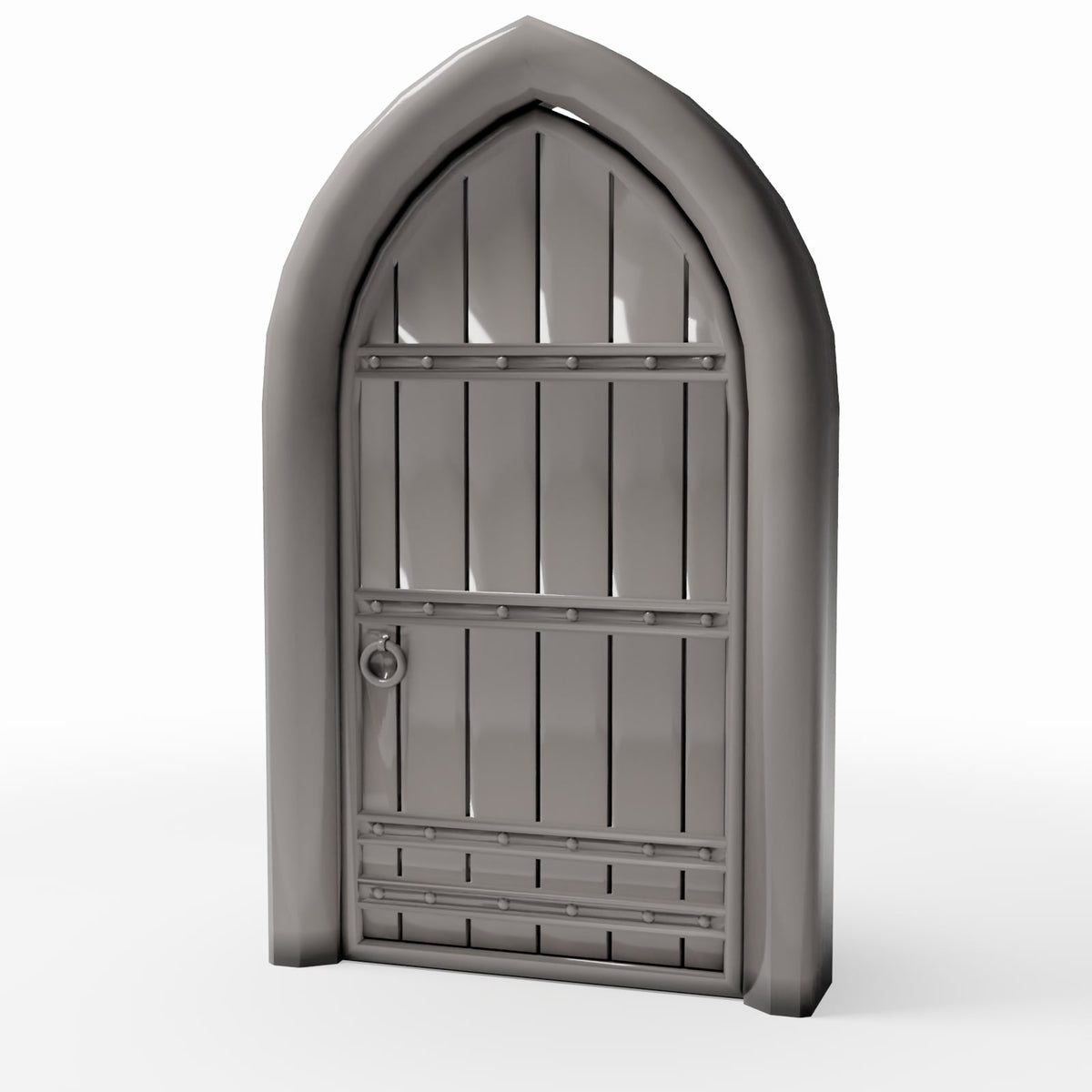 Photo produit pour diorama et modélisme 0 : Bâtiment de diorama : porte d’église gothique avec heurtoir (Ref. 658D)