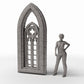 Photo produit pour diorama et modélisme 1 : Bâtiment de diorama : fenêtre d’église gothique étroite (Ref. 666D)