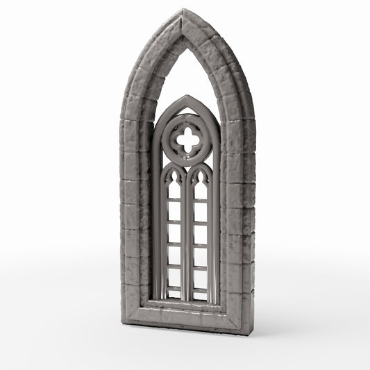 Photo produit pour diorama et modélisme 0 : Bâtiment de diorama : fenêtre d’église gothique étroite (Ref. 666D)