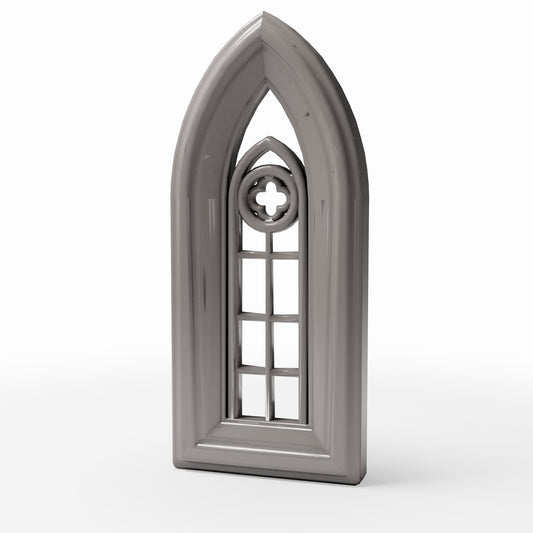 Photo produit pour diorama et modélisme 0 : Bâtiment de diorama : fenêtre d’église gothique étroite (Ref. 668D)