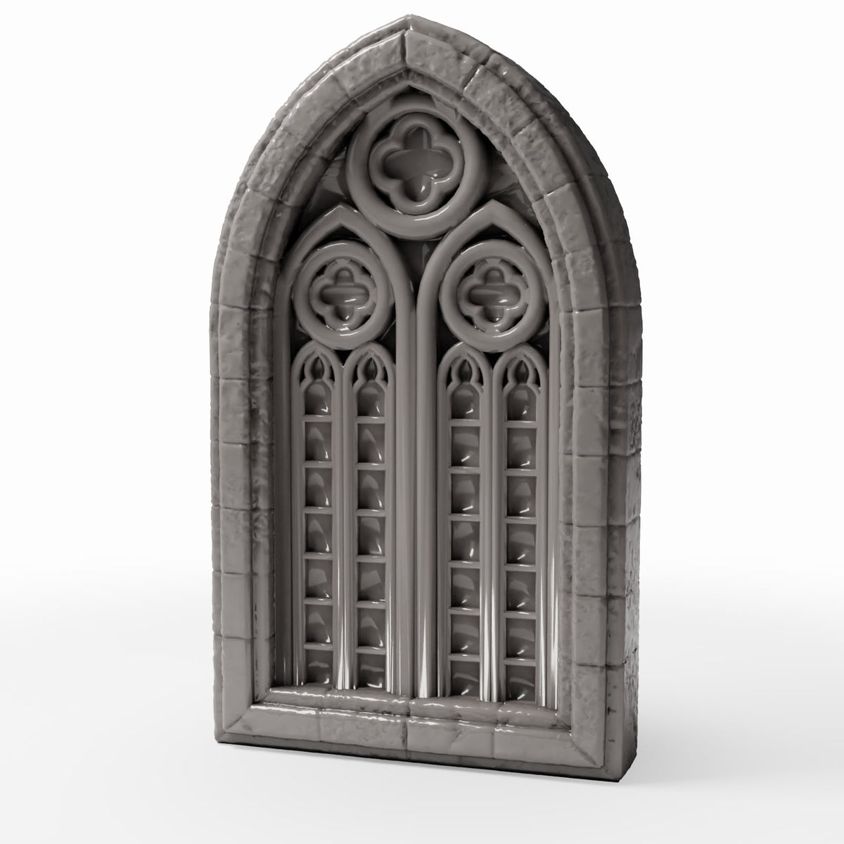 Photo produit pour diorama et modélisme 0 : Bâtiment de diorama : large fenêtre d’église gothique (Ref. 678D)
