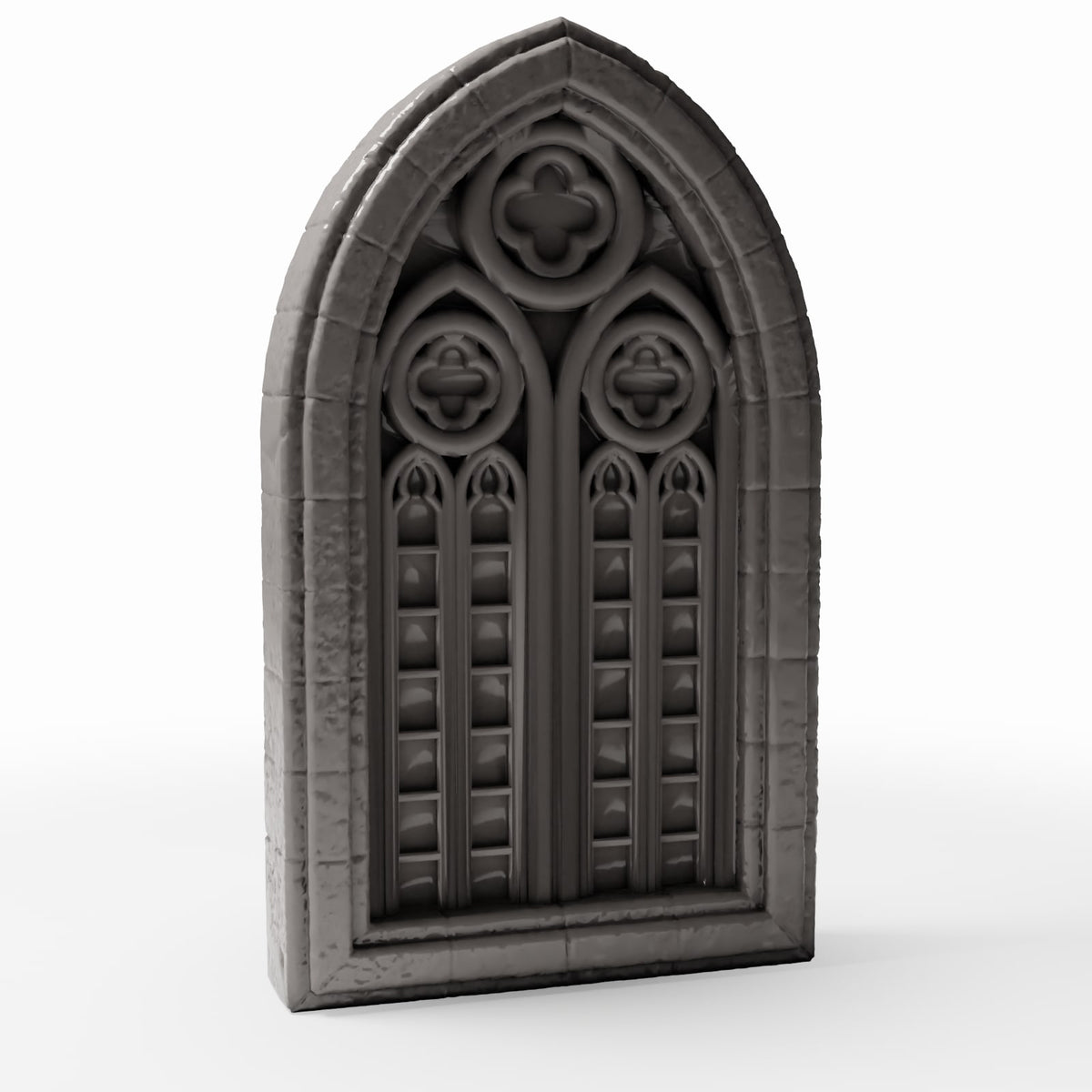 Photo produit pour diorama et modélisme 3 : Bâtiment de diorama : large fenêtre d’église gothique (Ref. 678D)