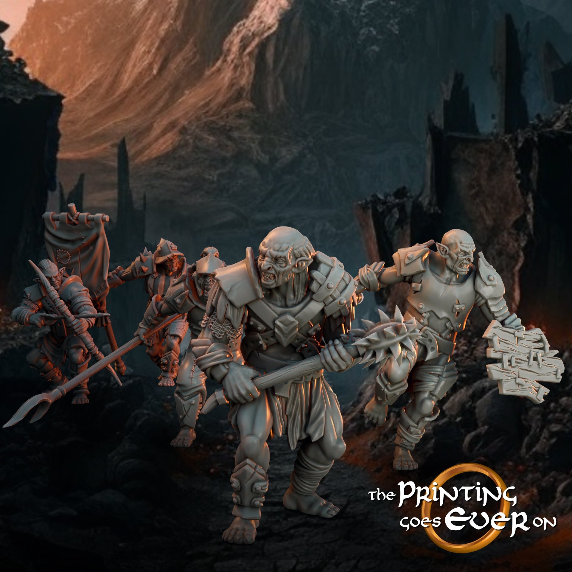 Photo du produit Tabletop 28mm The Printing Goes Ever On (TPGEO) 0 : Bête de guerre avec Howdah : Bête de siège avec Orques - Attaquants de la ville blanche