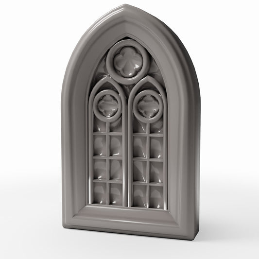 Photo produit pour diorama et modélisme 0 : Bâtiment de diorama : fenêtre d’église gothique à remplage (Ref. 680D)