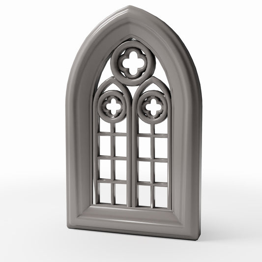 Photo produit pour diorama et modélisme 0 : Bâtiment de diorama : fenêtre d’église gothique à remplage (Ref. 681D)