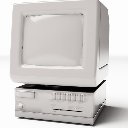 Photo produit pour diorama et modélisme 0 : Mobilier de diorama : ordinateur des années 1990 (Ref. 689D)