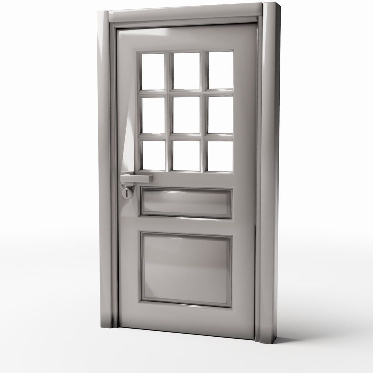 Photo produit pour diorama et modélisme 0 : Bâtiment de diorama : porte d’entrée classique avec panneau vitré (Ref. 710D)