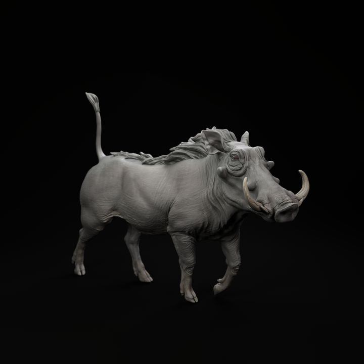 Photo de produit figurine animale Animal Den Miniatures 0 : figurine d’animal sauvage : phacochère africain (25_08_13)