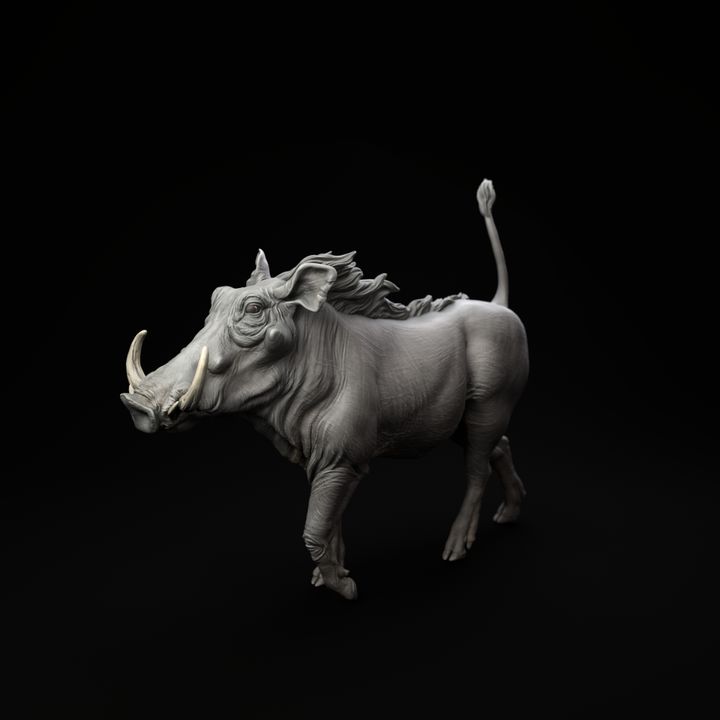 Photo du produit figurine animale Animal Den Miniatures 1 : Figurine d'animal sauvage : phacochère africain (25_08_13)