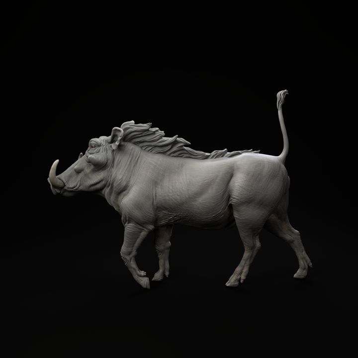 Photo du produit figurine animale Animal Den Miniatures 2 : figurine d’animal sauvage : phacochère africain (25_08_13)