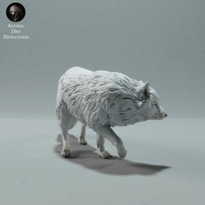 Photo du produit Figurine animalière Animal Den Miniatures 1 : Figurine animalière polaire : Renard arctique (22_12_18)