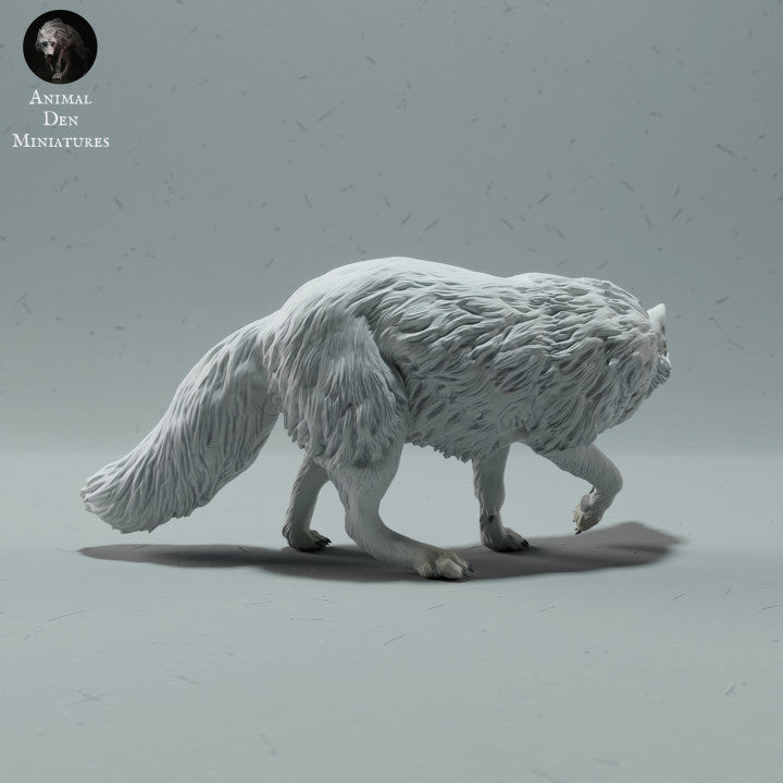 Photo du produit figurine animalière Animal Den Miniatures 2 : Figurine d’animal polaire : renard polaire (22_12_18)