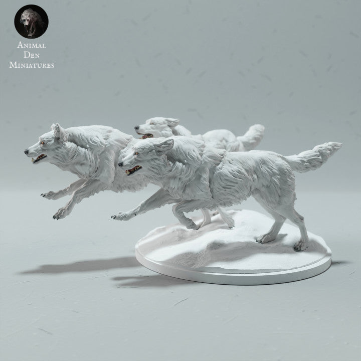 Produktfoto Tierfigur Animal Den Miniatures 0: Arktis Tierfigur: Polarwölfe - laufend (23_01_12)