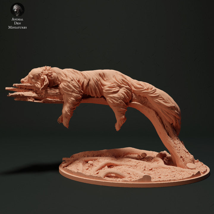 Photo du produit figurine animale Animal Den Miniatures 0 : figurine d’animal sauvage : Binturong - endormi (23_05_06)