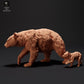 Photo de produit Figurine animale diorama, modélisme : 0 : Ours noir avec ourson : Animaux du Nord