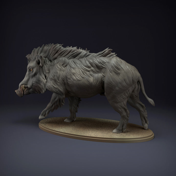 Photo produit figurine animale Animal Den Miniatures 1 : figurine d’animal sauvage : sanglier indien (22_08_09)
