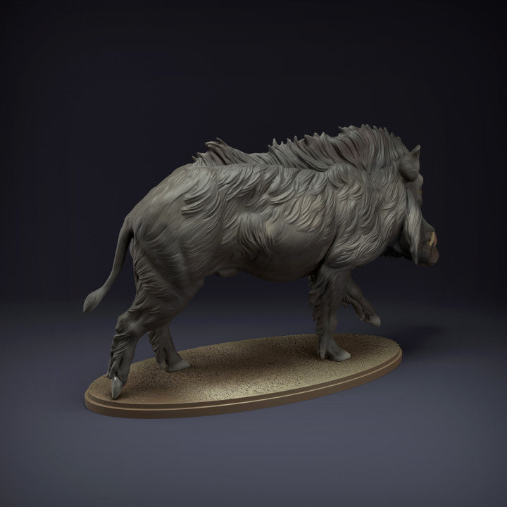 Photo produit figurine animale Animal Den Miniatures 2 : figurine d’animal sauvage : sanglier indien (22_08_09)