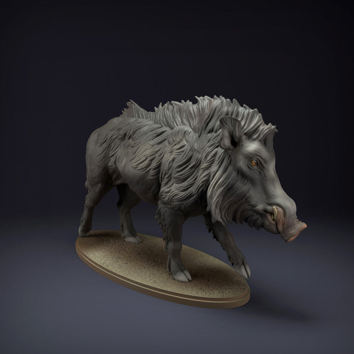 Photo produit figurine animale Animal Den Miniatures 3 : figurine d’animal sauvage : sanglier indien (22_08_09)