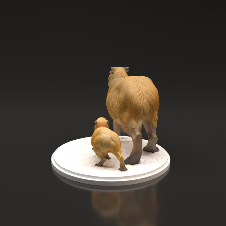 Photo du produit figurine animale Animal Den Miniatures 2 : figurine d’animal sauvage : capybaras (22_06_05)