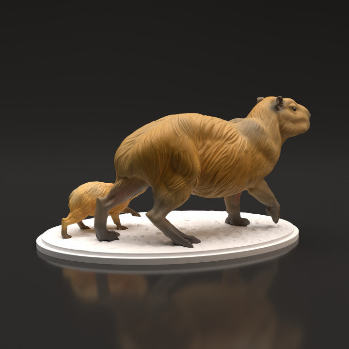Photo produit figurine animale Animal Den Miniatures 3 : figurine d’animal sauvage : capybaras (22_06_05)