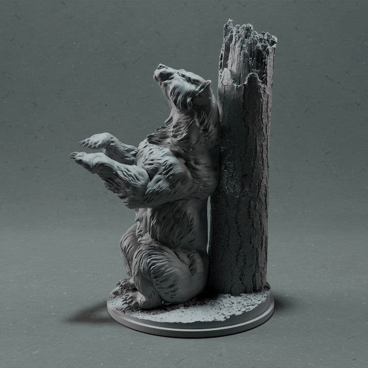 Photo de produit figurine animale Animal Den Miniatures 0 : figurine d’animal sauvage : grizzli - se grattant (22_10_11)