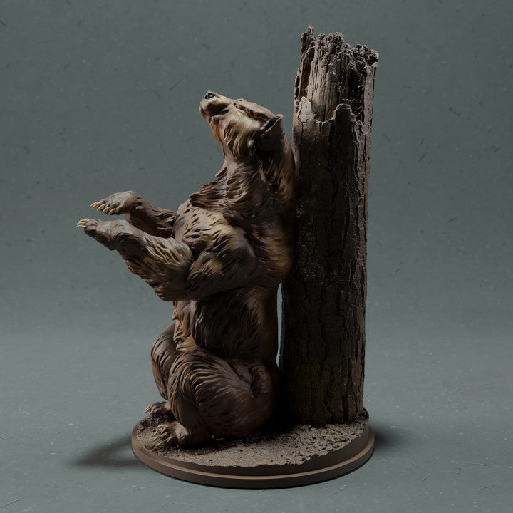 Photo du produit figurine animale Animal Den Miniatures 1 : figurine d’animal sauvage : grizzli se grattant (22_10_11)