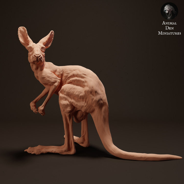 Photo produit figurine animale Animal Den Miniatures 0 : animal sauvage, figurine animale : jeune kangourou roux géant (23_04_05)